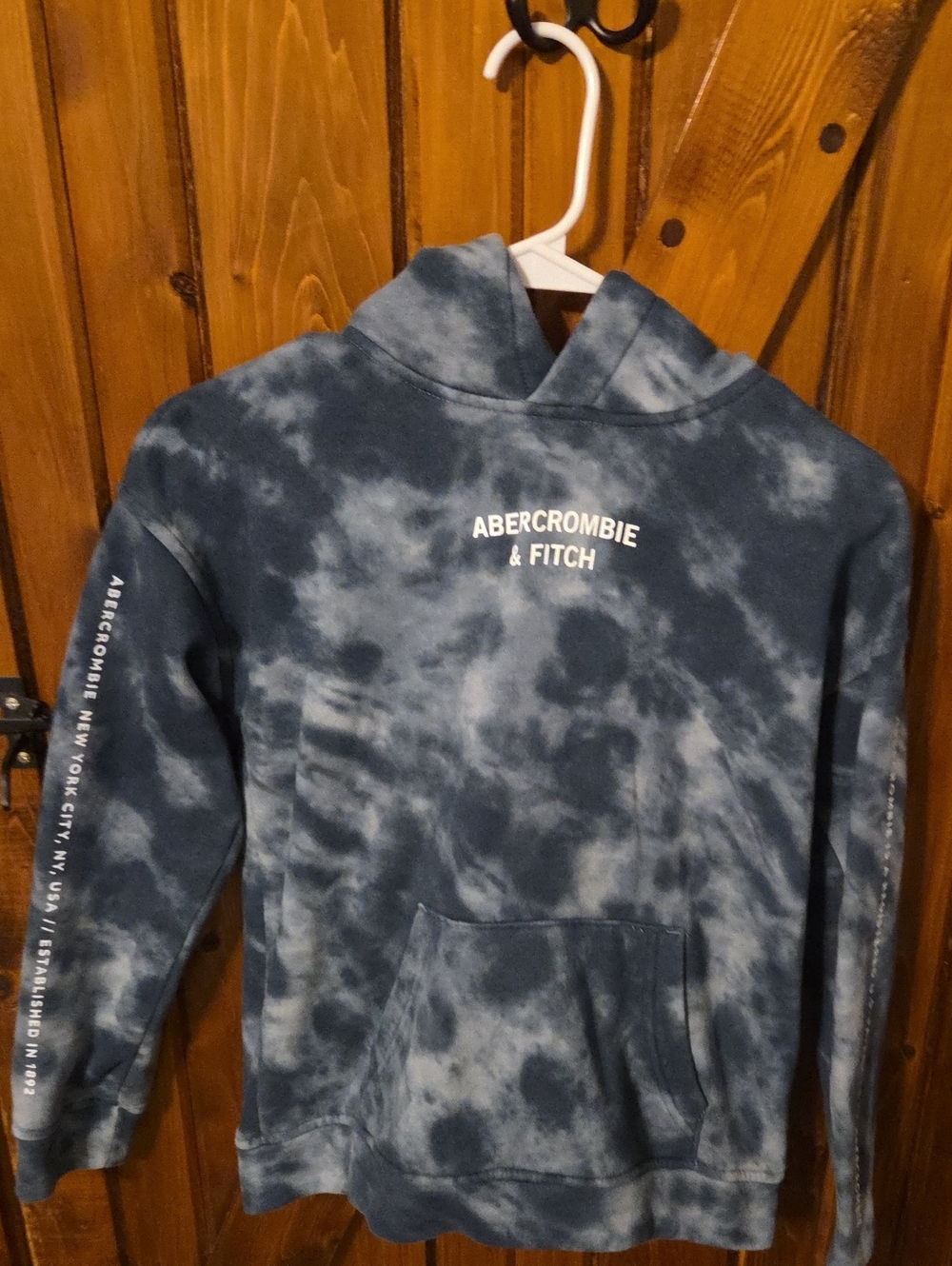 Abercrombie & Fitch Blue Tie-Dye Hoodie